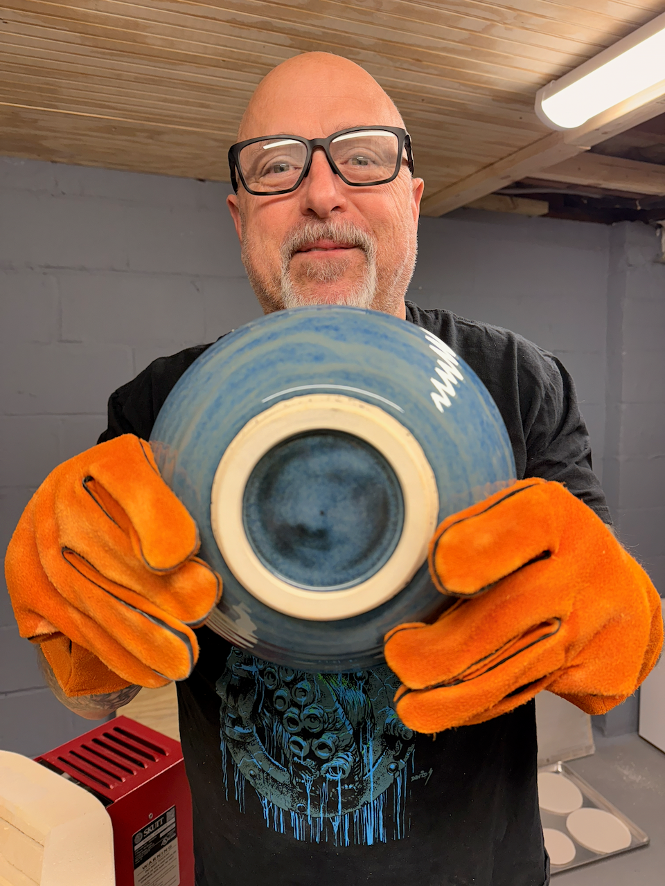 Blue Cloud Serving Bowl