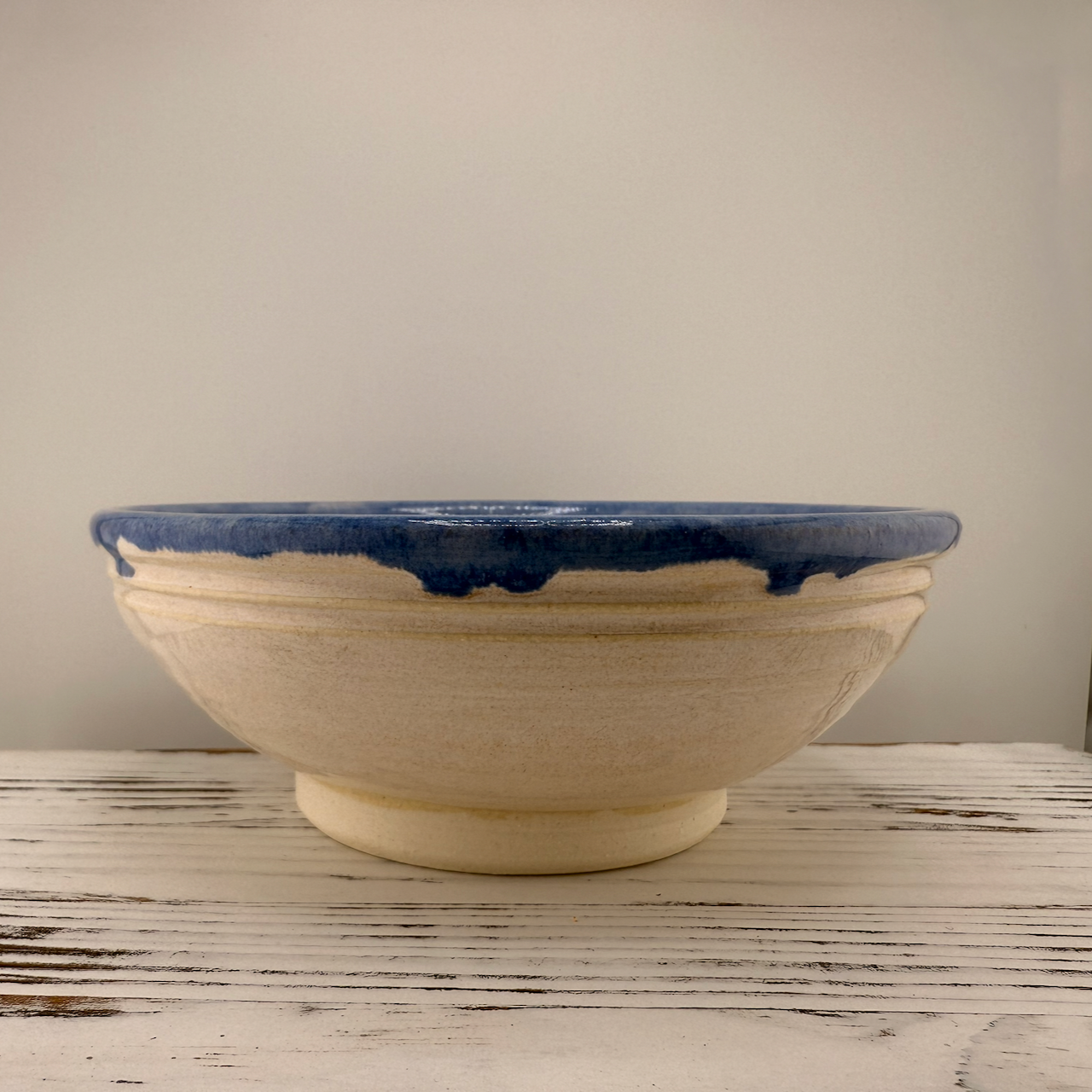 Cream and Blue Bowl