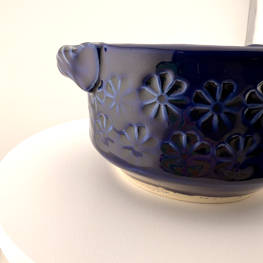 Cobalt Blue Soup Crock