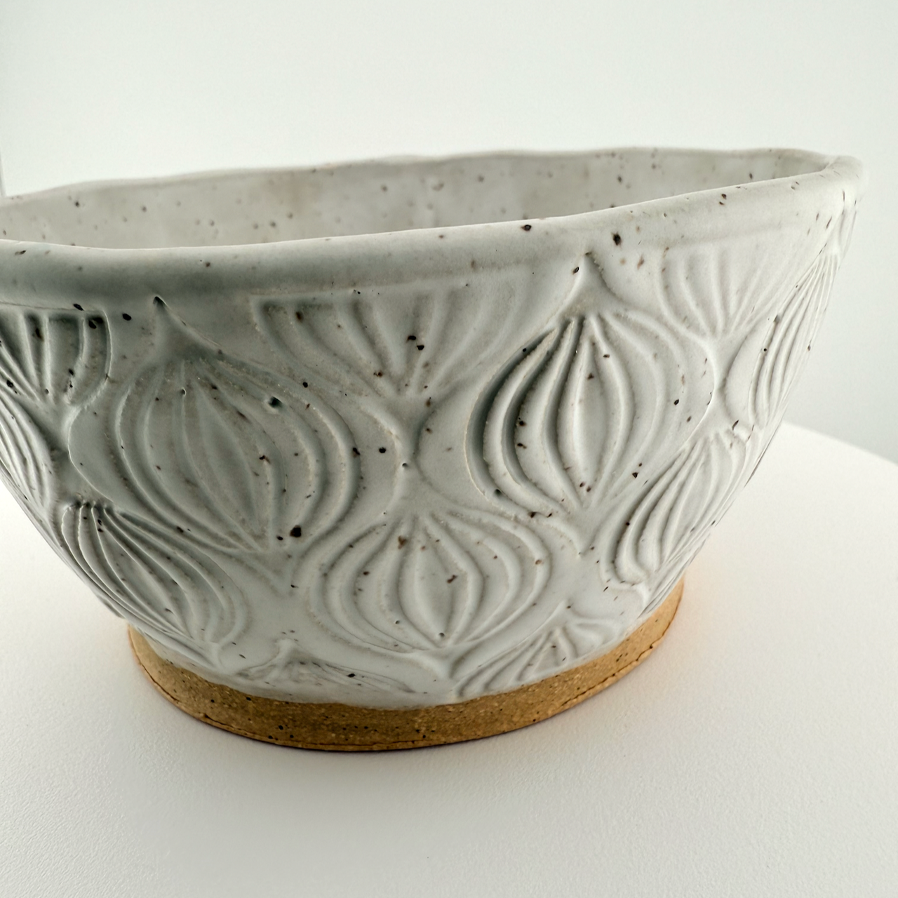 White Ogee Oatmeal Bowl