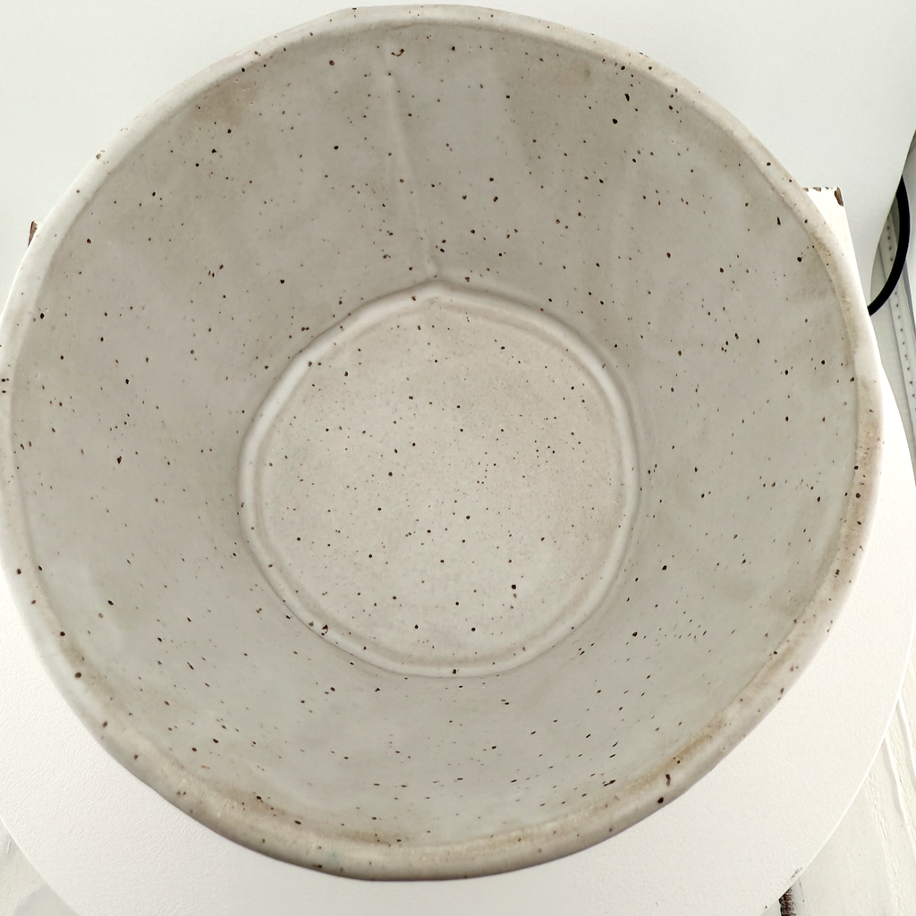 White Ogee Oatmeal Bowl