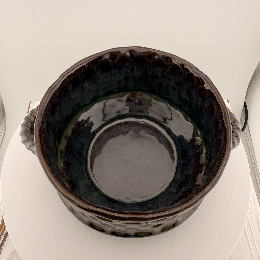 Dotted Root Beer Soup Crock