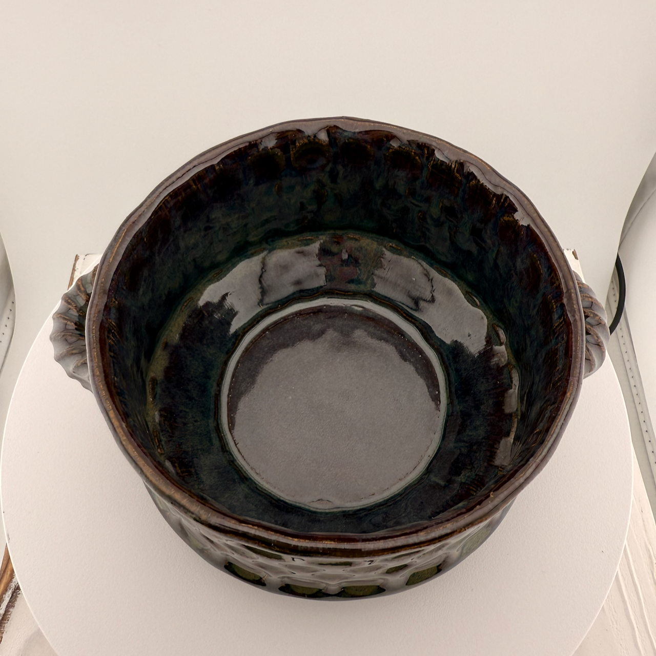 Dotted Root Beer Soup Crock