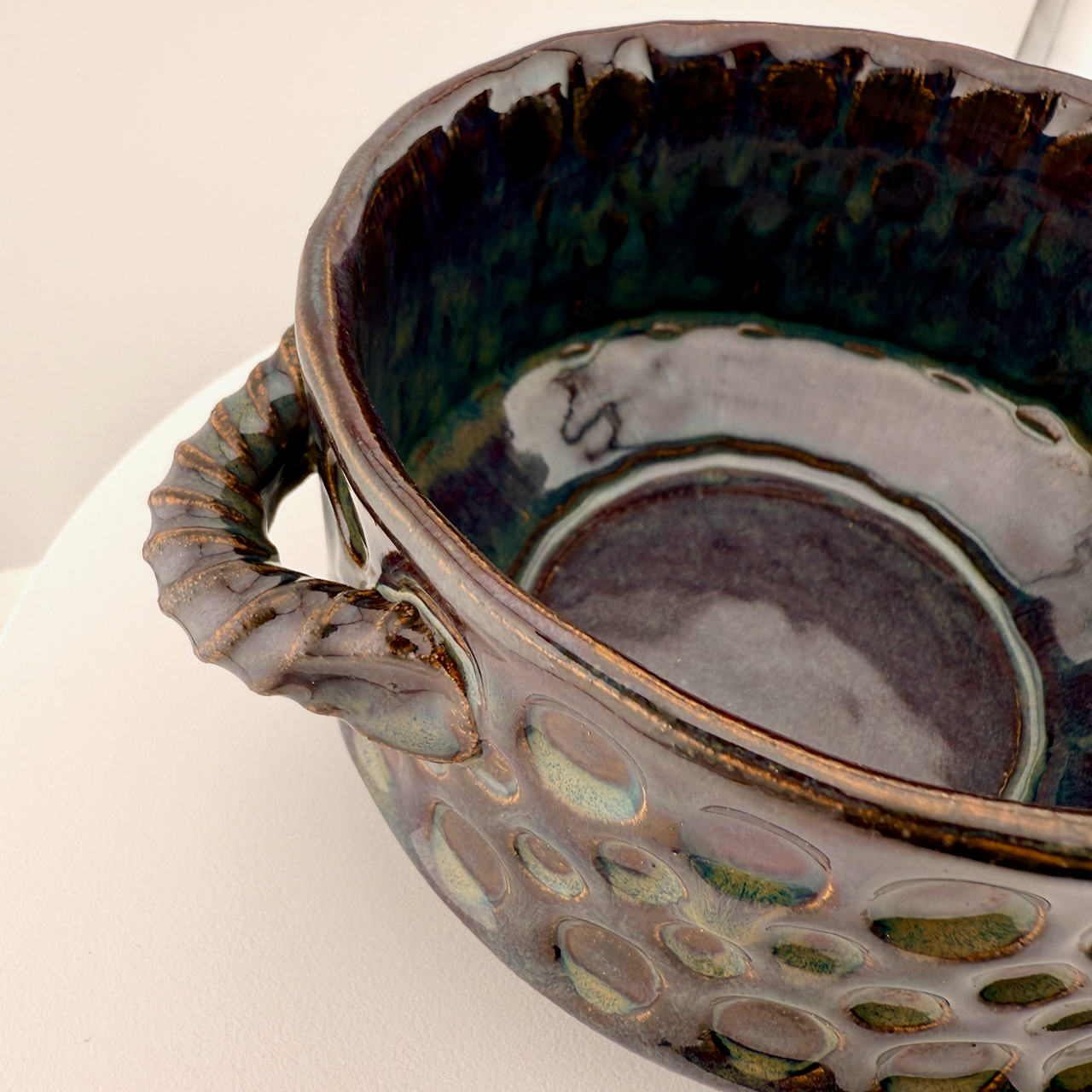 Dotted Root Beer Soup Crock