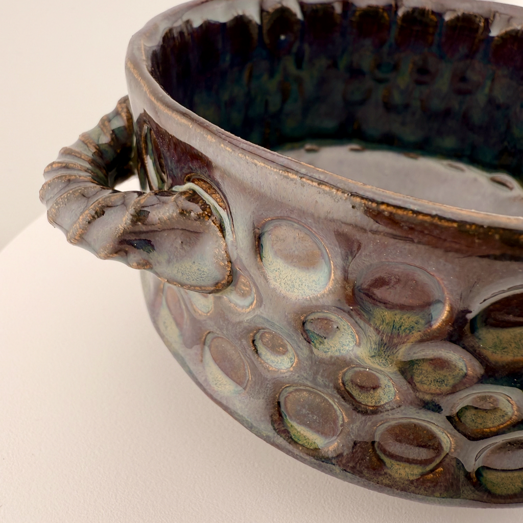 Dotted Root Beer Soup Crock