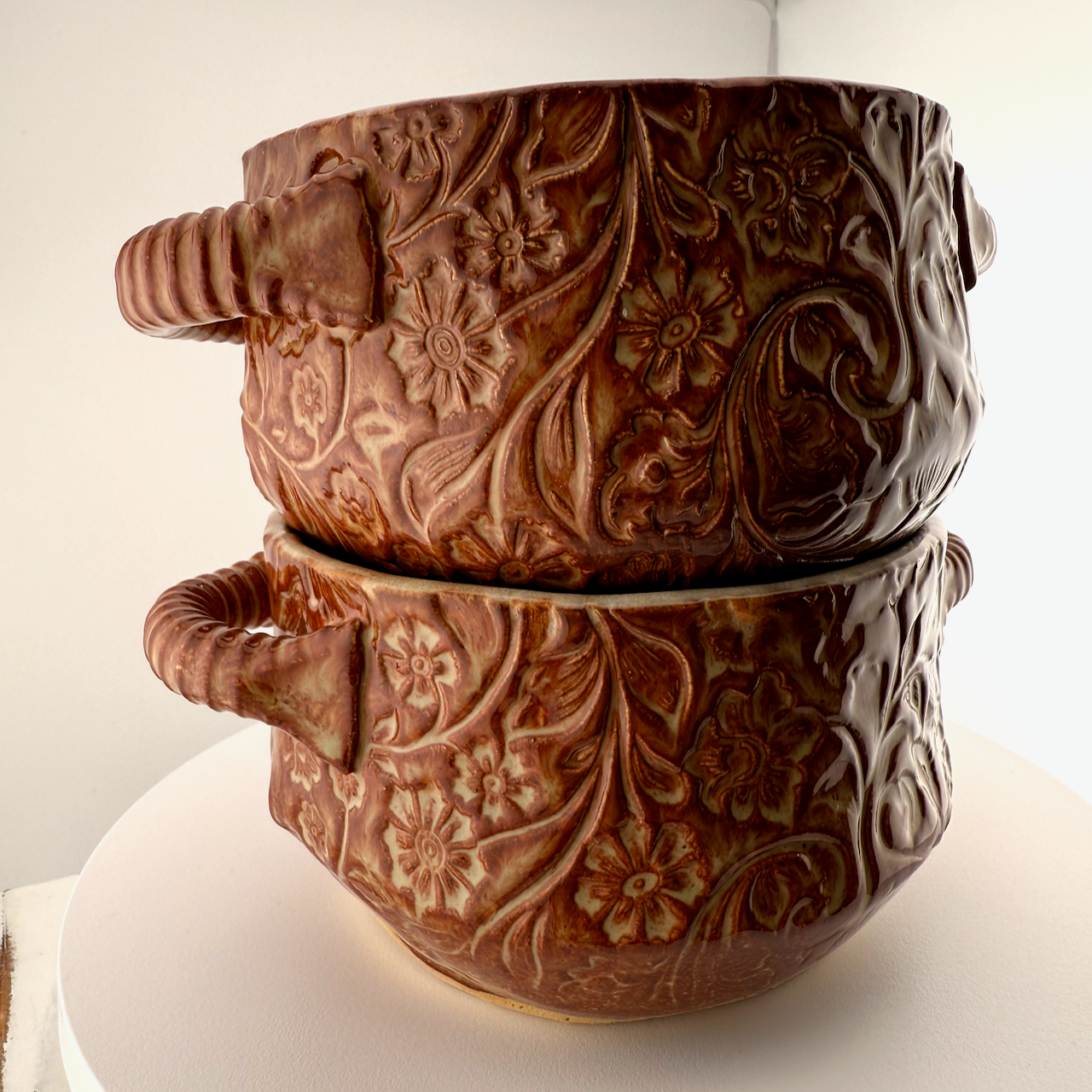 Floral Ranch Soup Crocks - 2 piece set