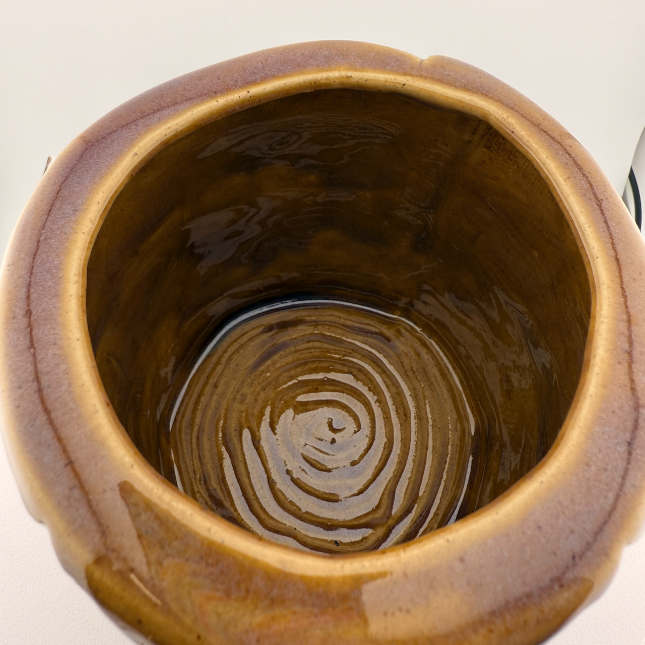 Rich Amber Barrel Vase