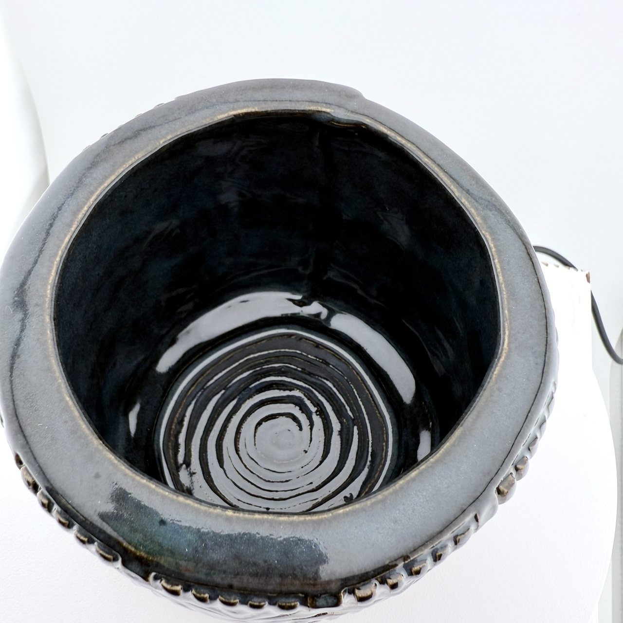 Midnight Blue Stamped Vase