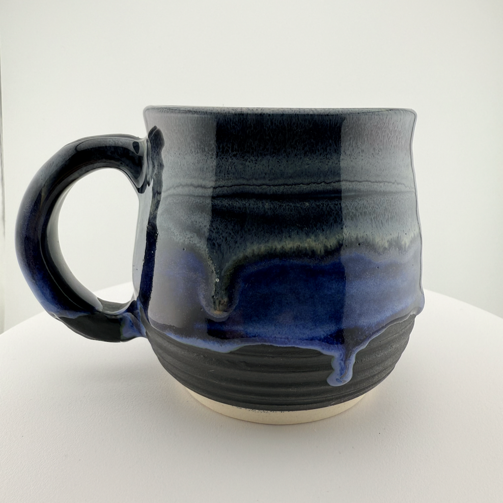 Black and Blue Drip Mug #1