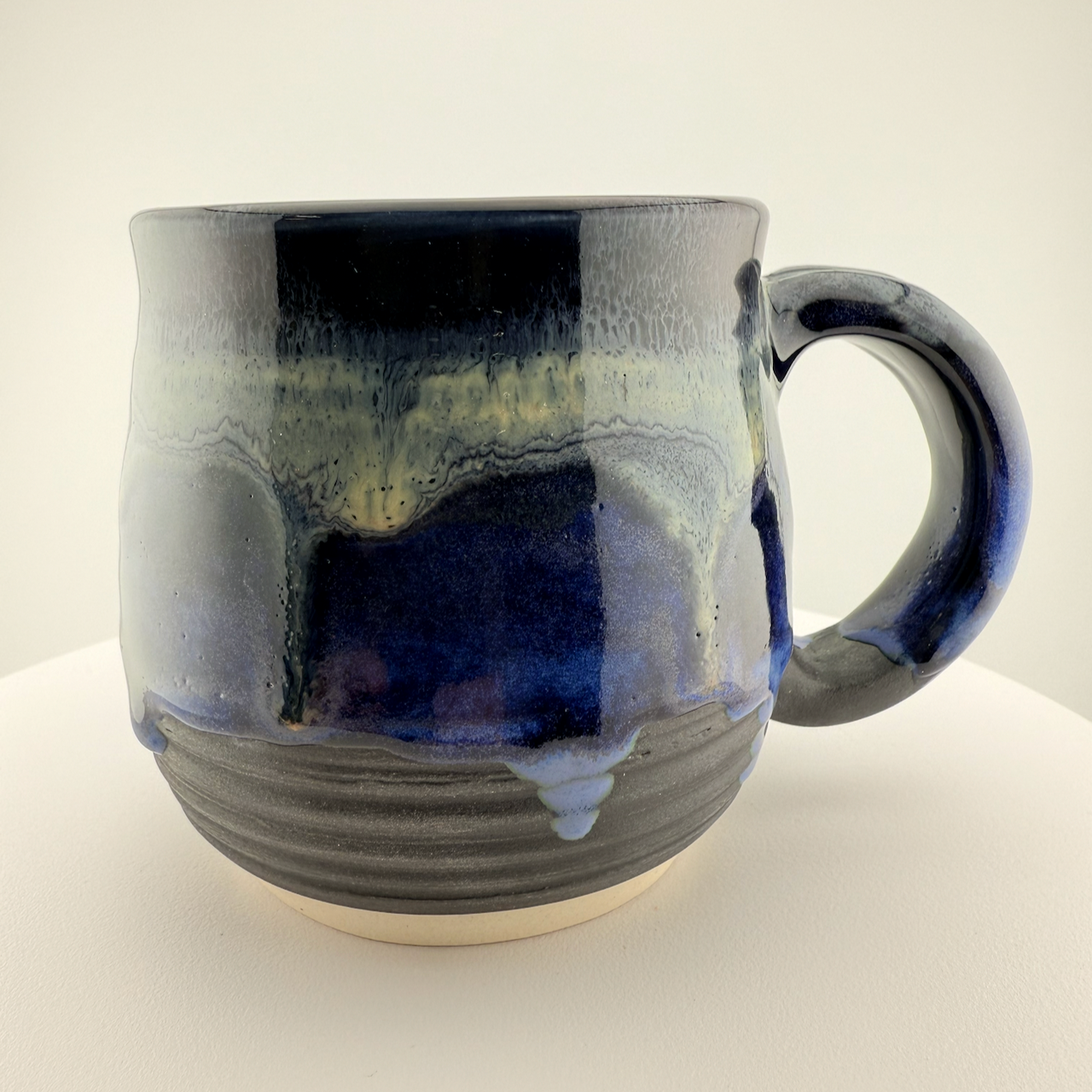 Black and Blue Drip Mug #1