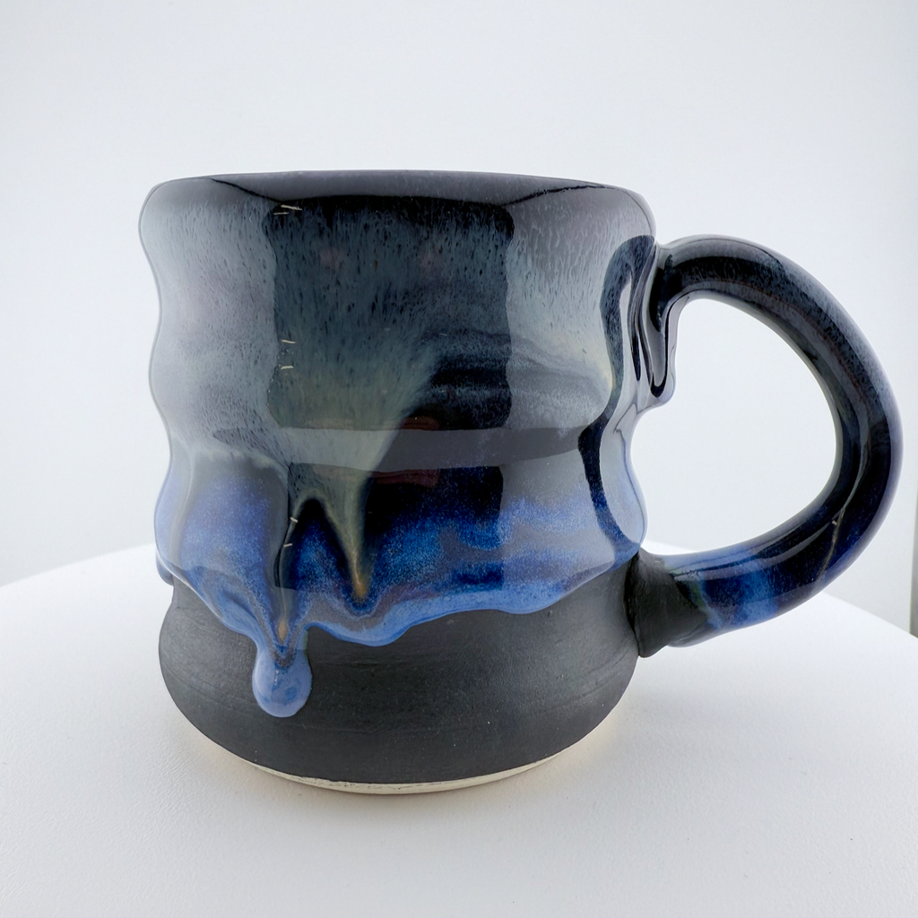 Black and Blue Wavy Mug #1