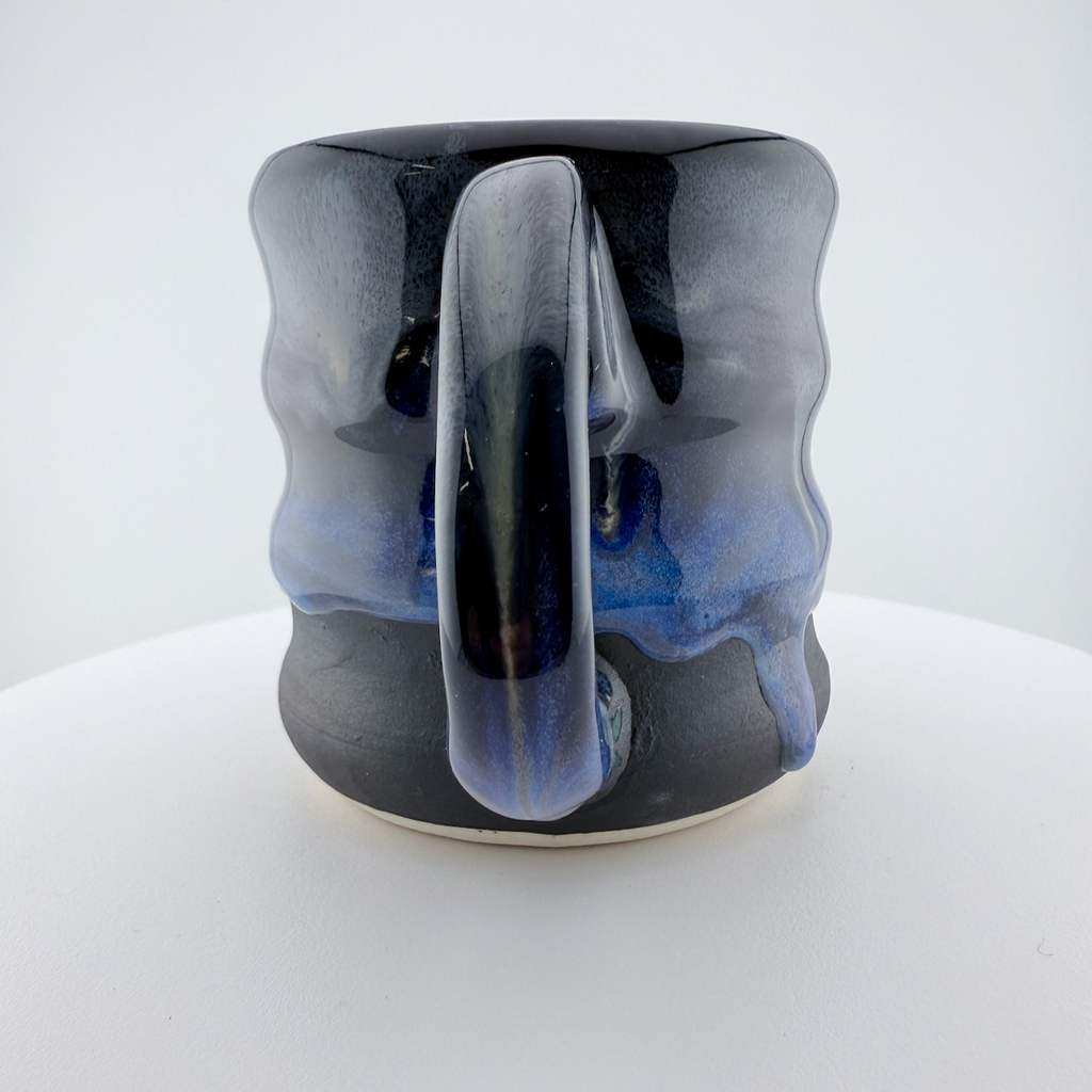 Black and Blue Wavy Mug #1
