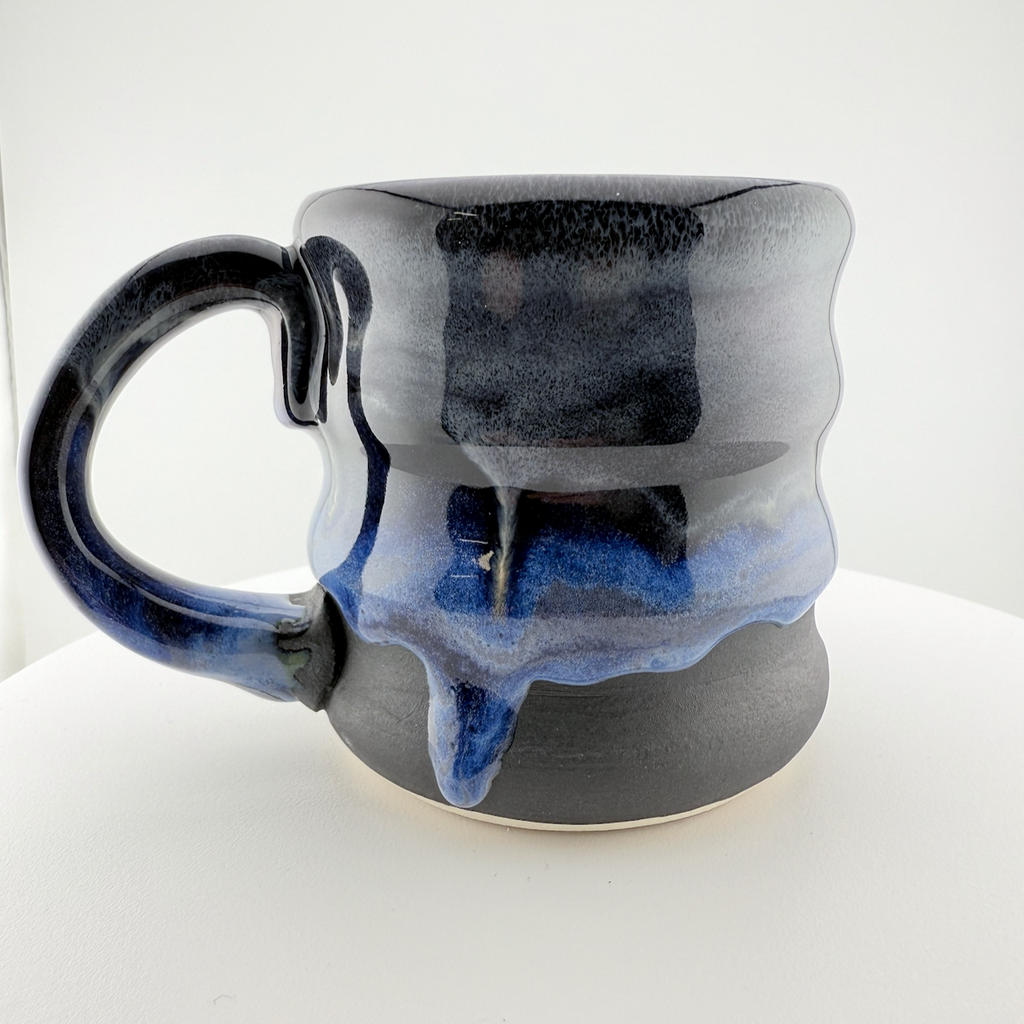 Black and Blue Wavy Mug #1