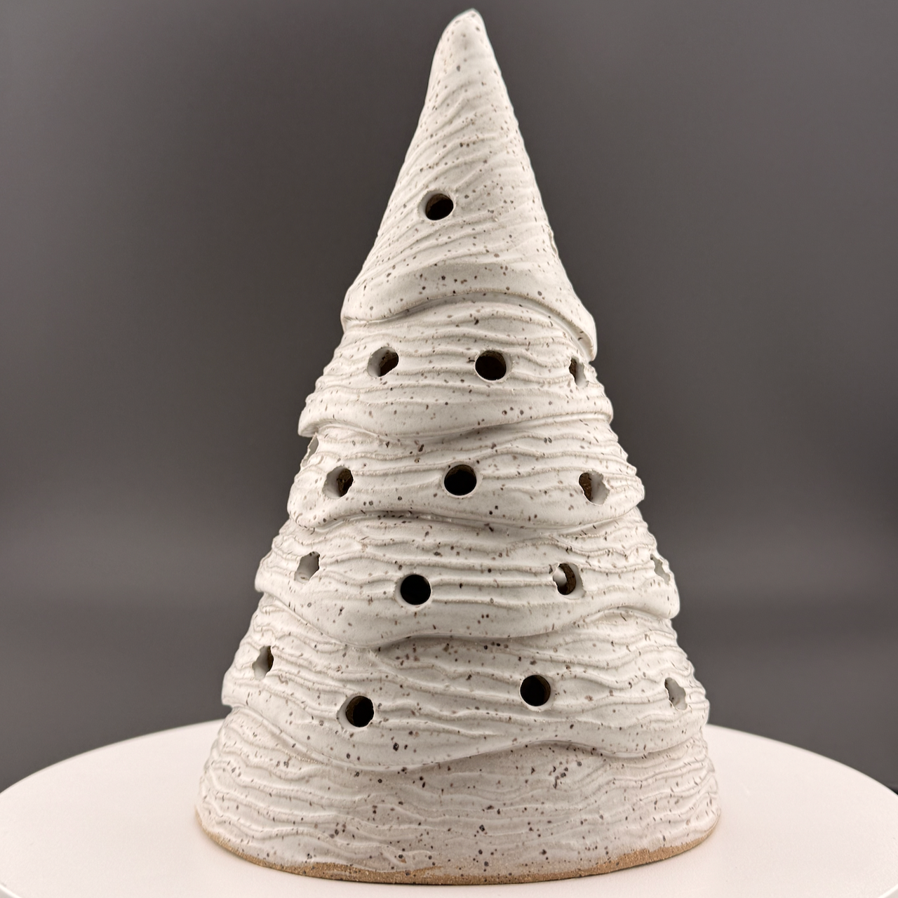 White Wavy Tree Luminary