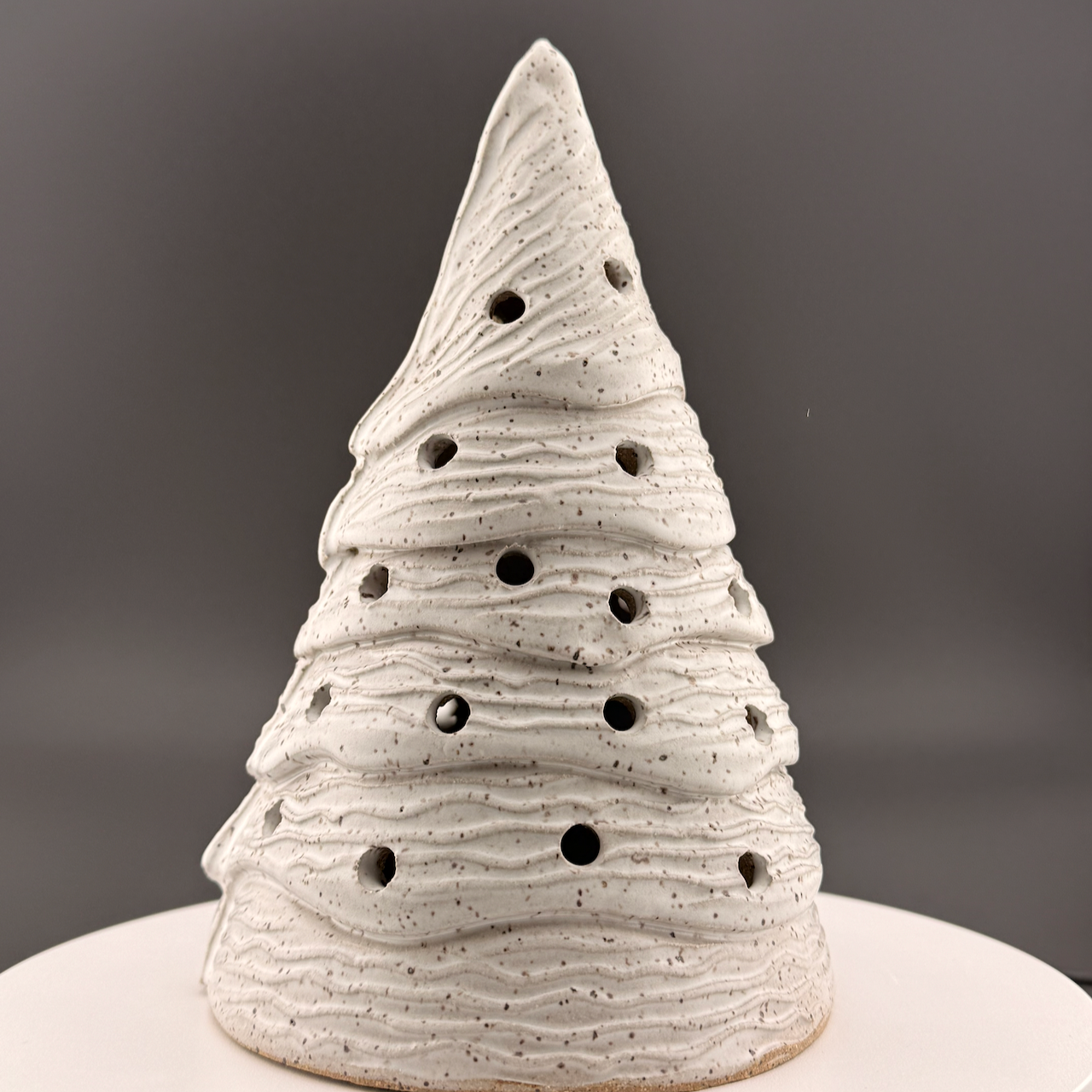 White Wavy Tree Luminary