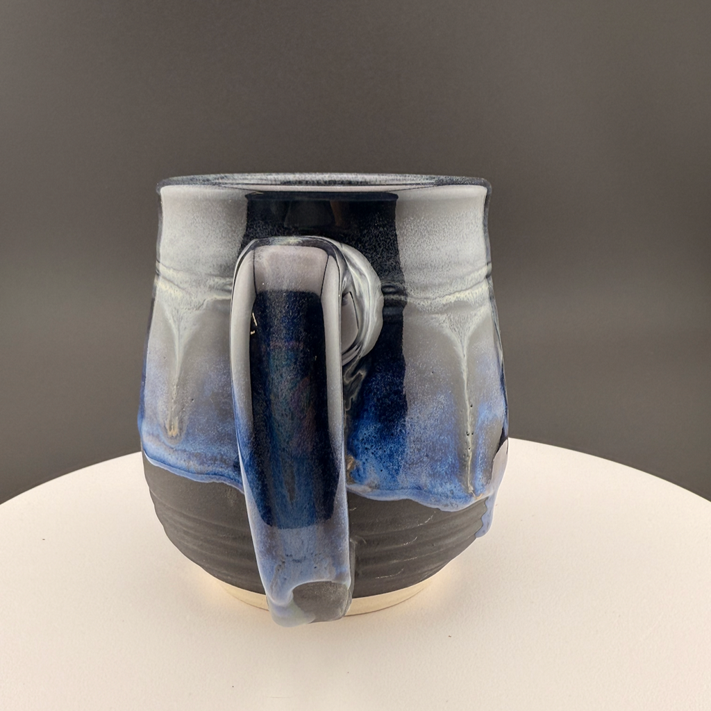 Black and Blue Drip Mug #2