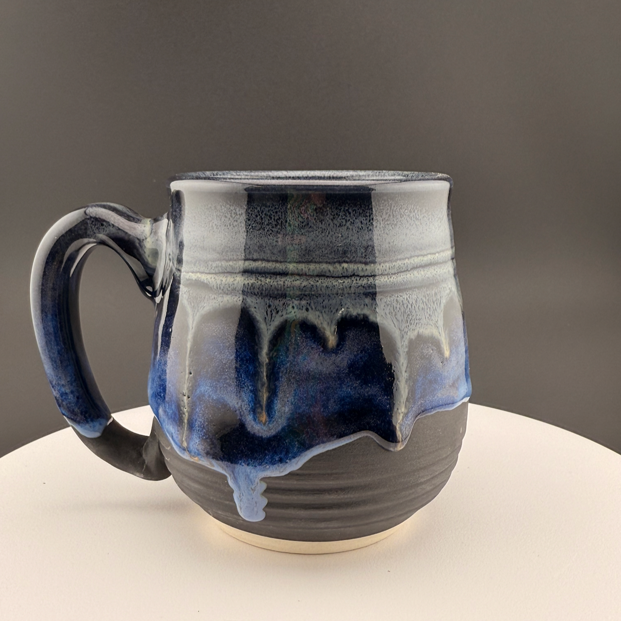 Black and Blue Drip Mug #2