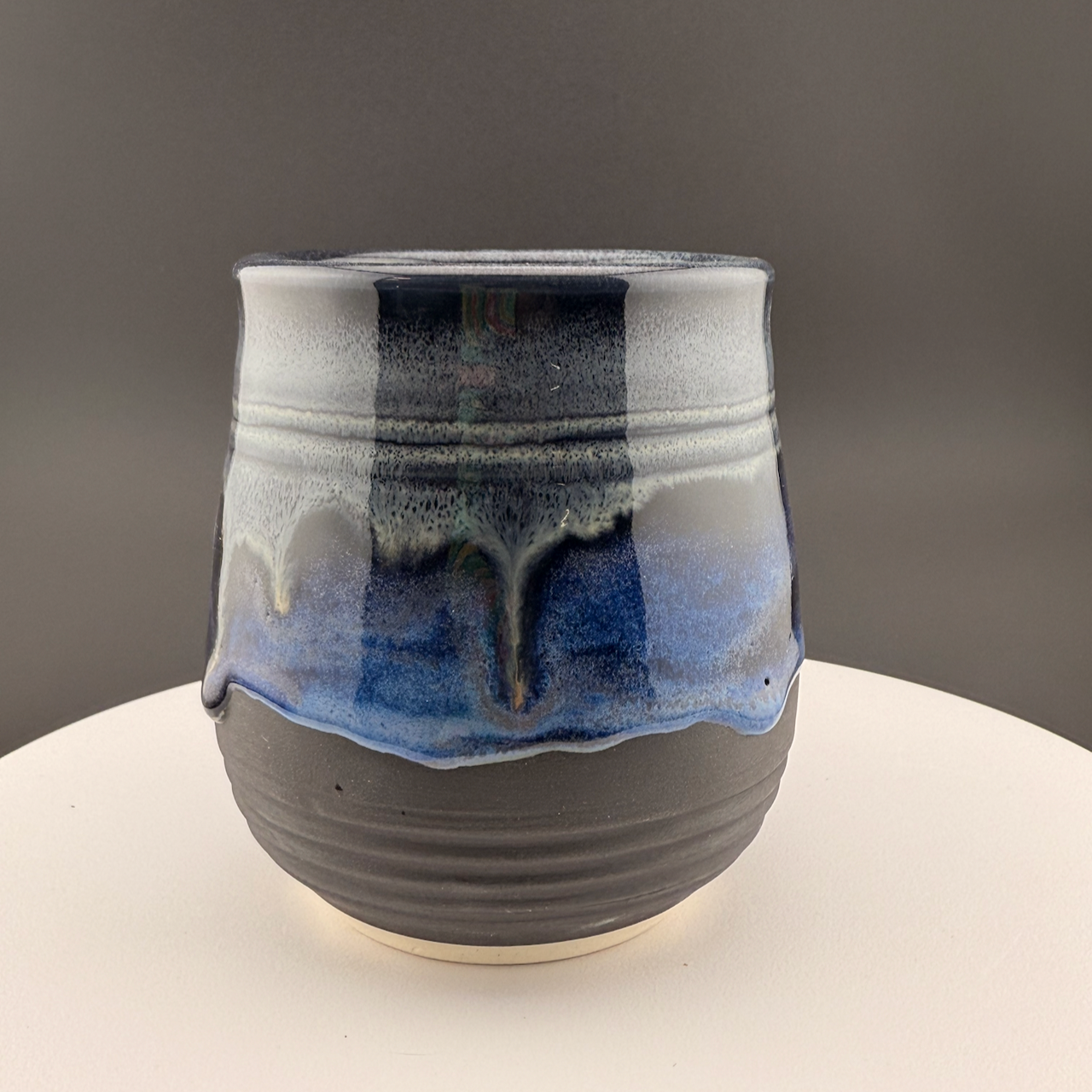 Black and Blue Drip Mug #2