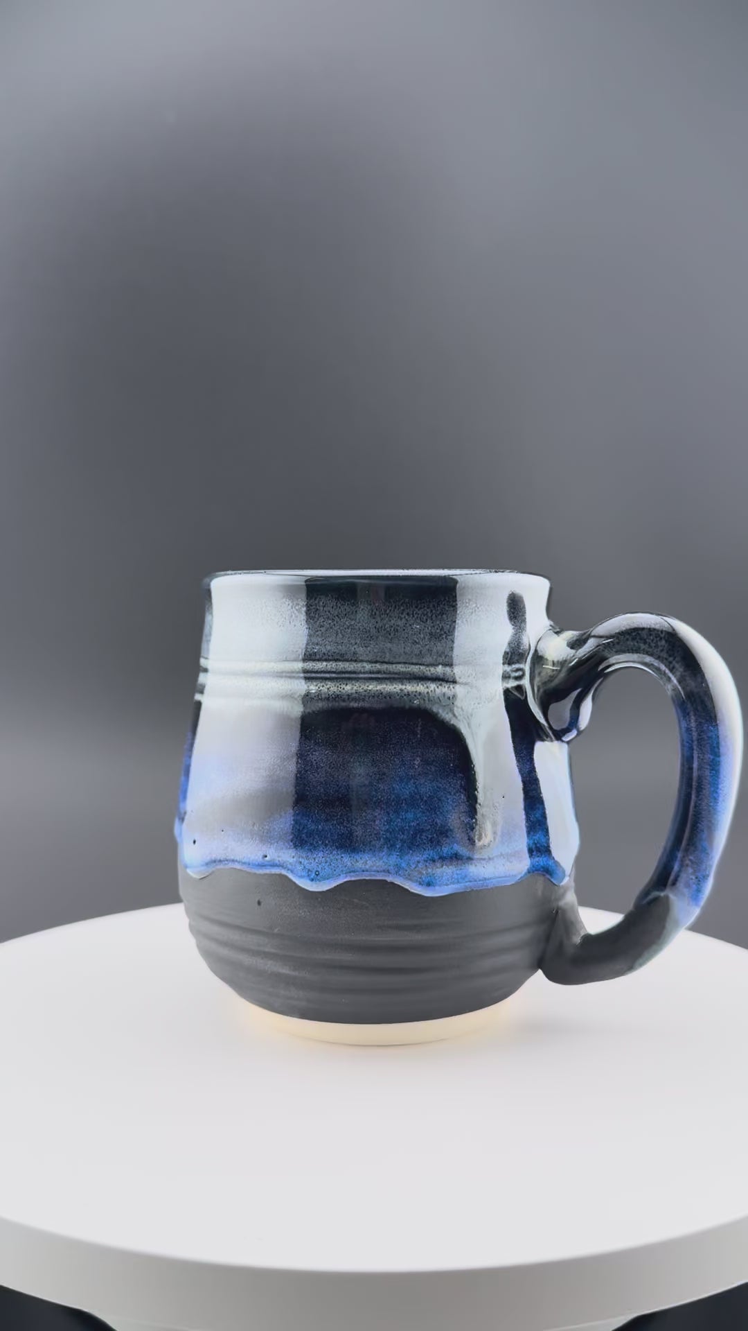 Black and Blue Drip Mug #2