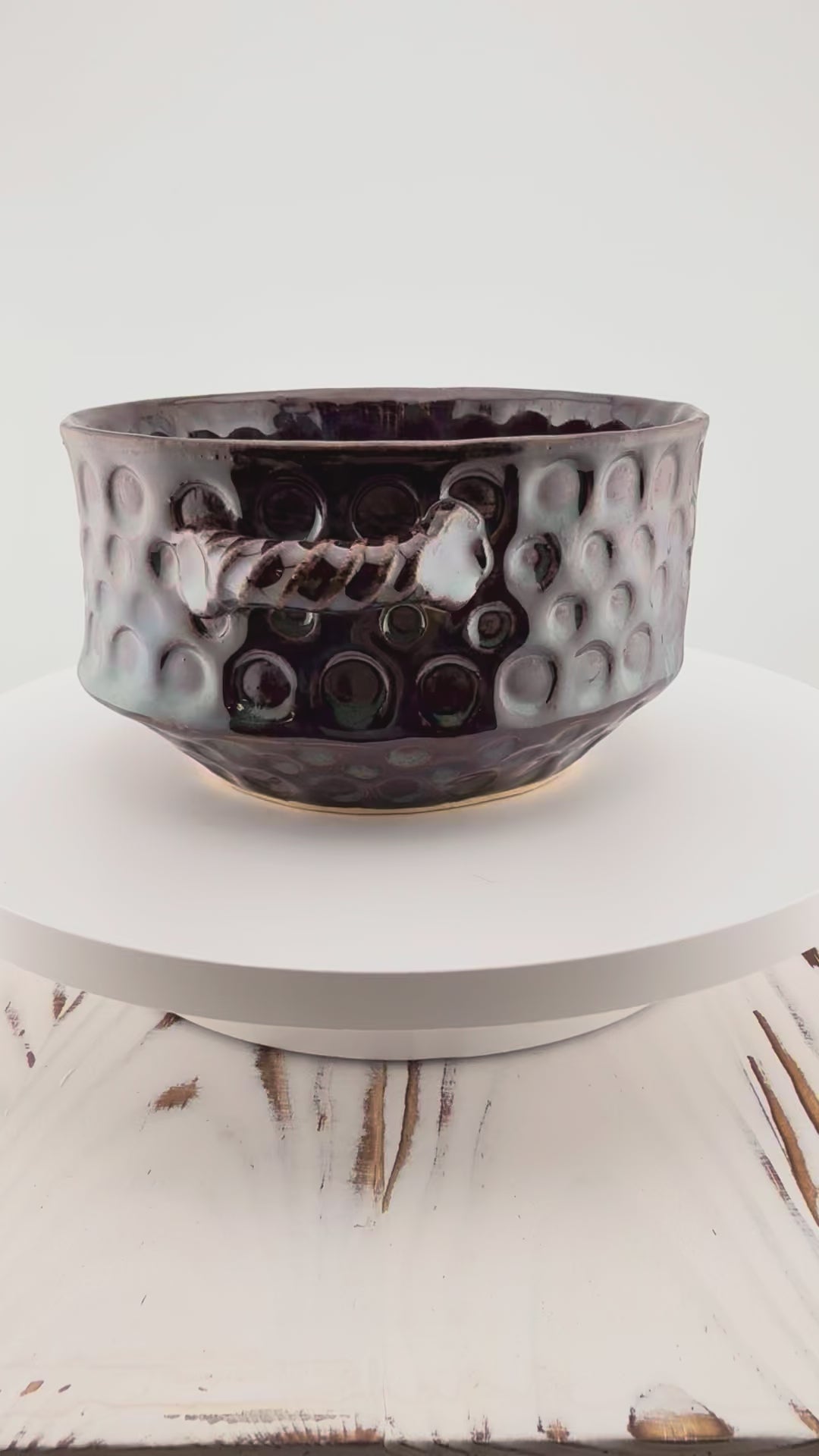 Dotted Root Beer Soup Crock