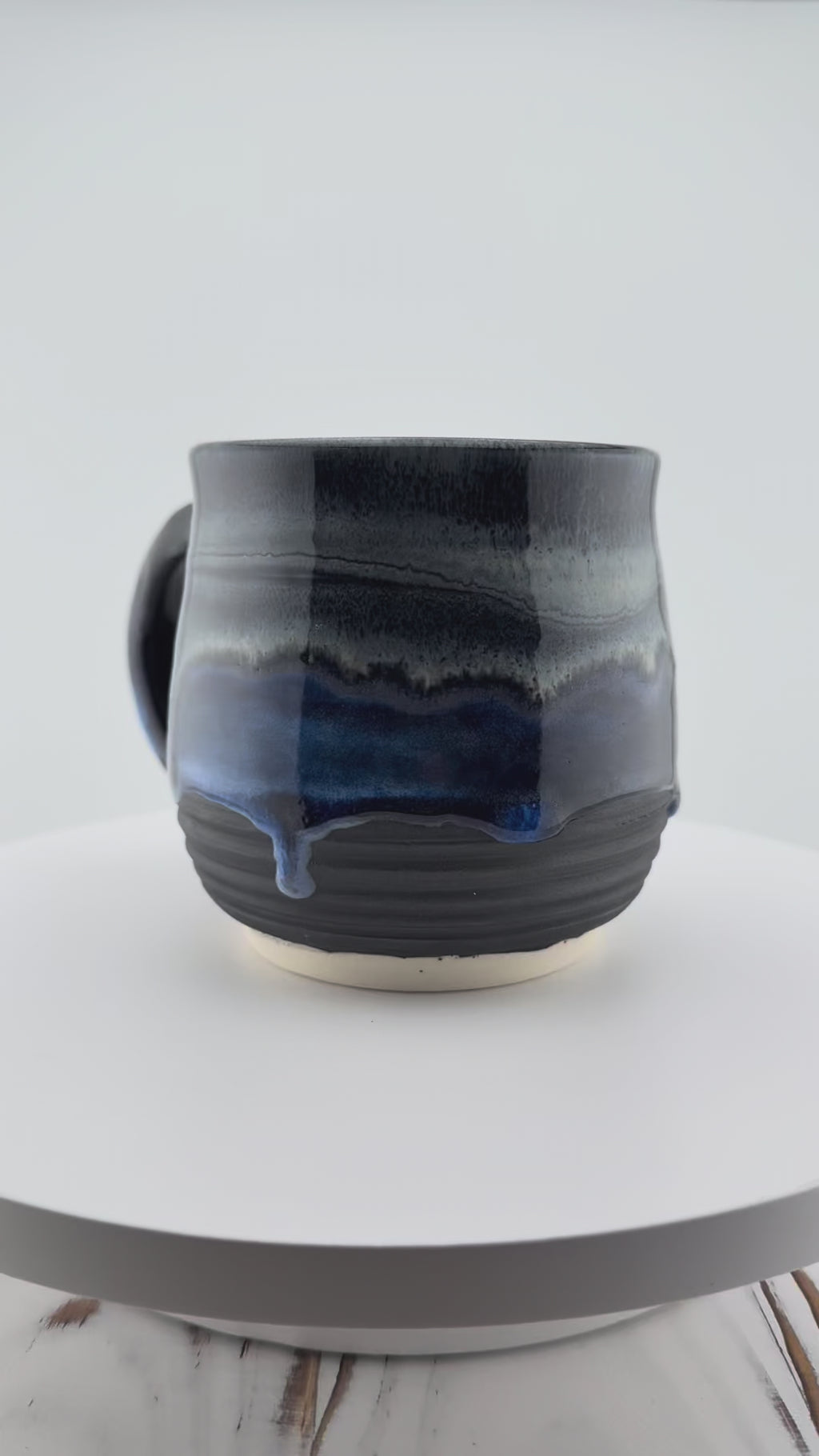 Black and Blue Drip Mug #1