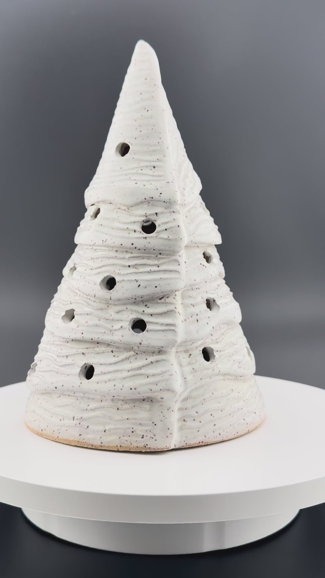 White Wavy Tree Luminary