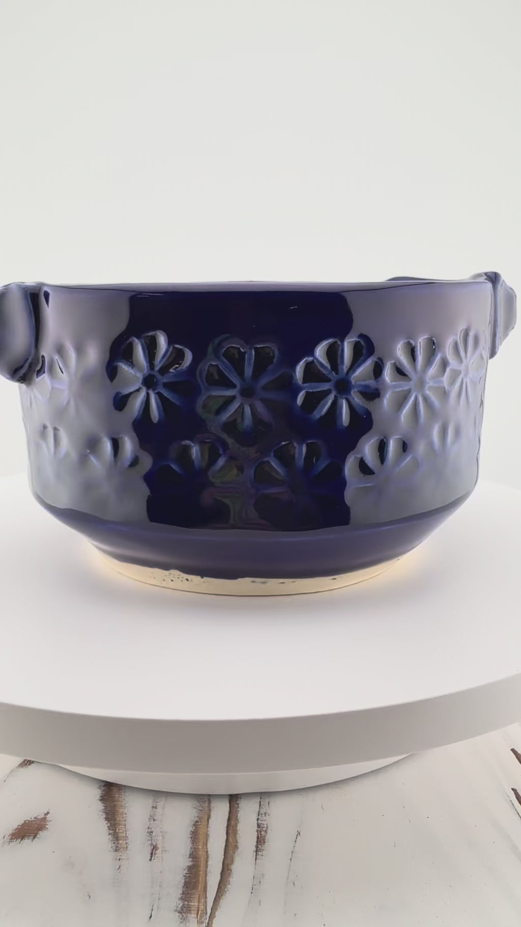 Cobalt Blue Soup Crock